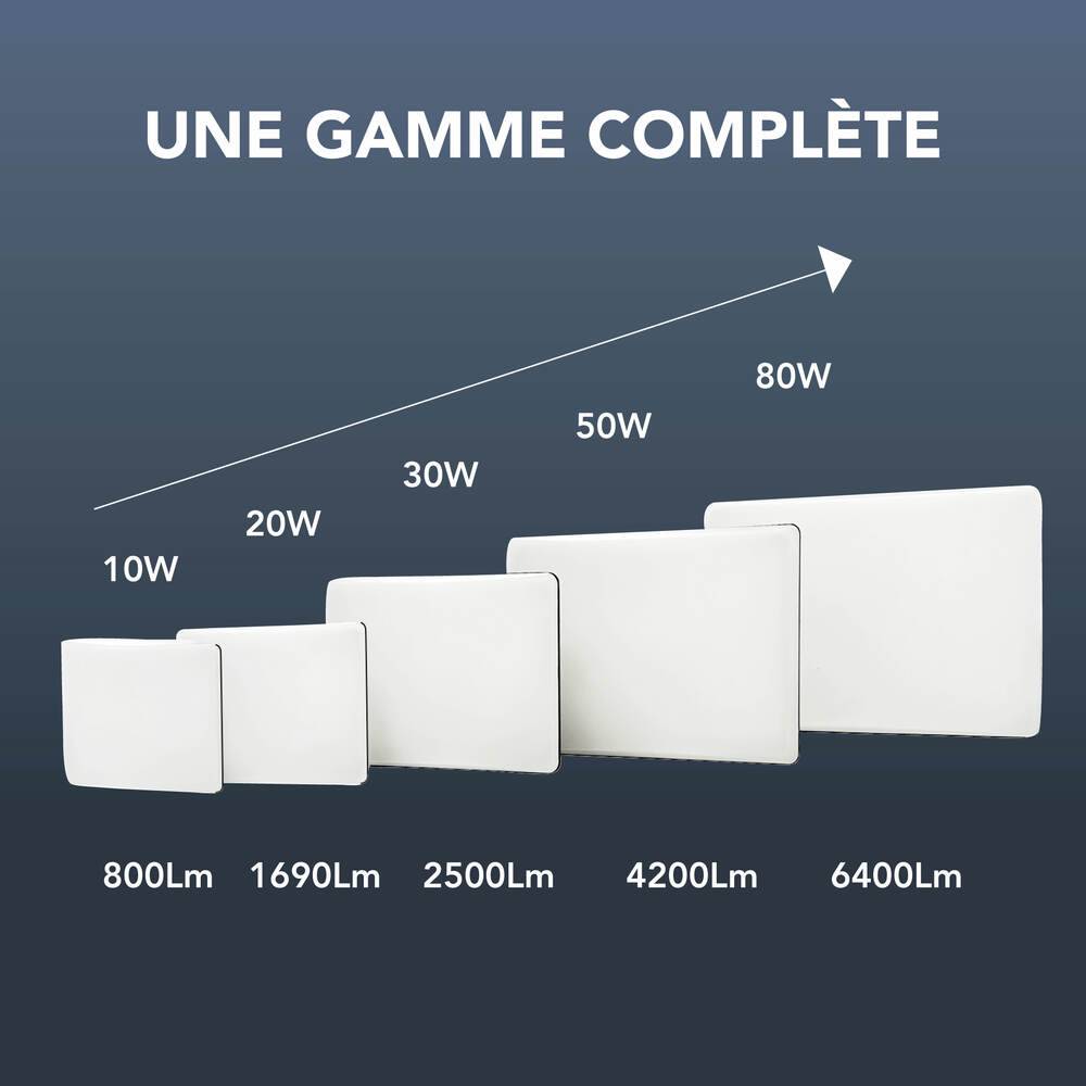 Projecteur LED Blanc 10W 800lm IP65 4000K éclairage écran fixation orientable Gar. 5 ans-4