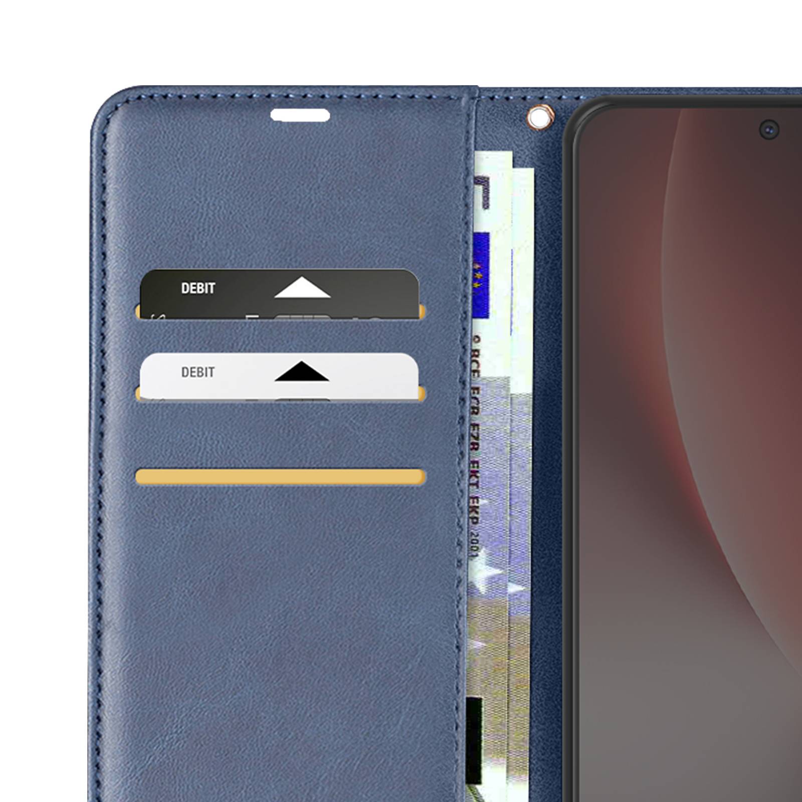 Étui Portefeuille pour Honor Magic 8 Lite Style Rétro avec Support-4