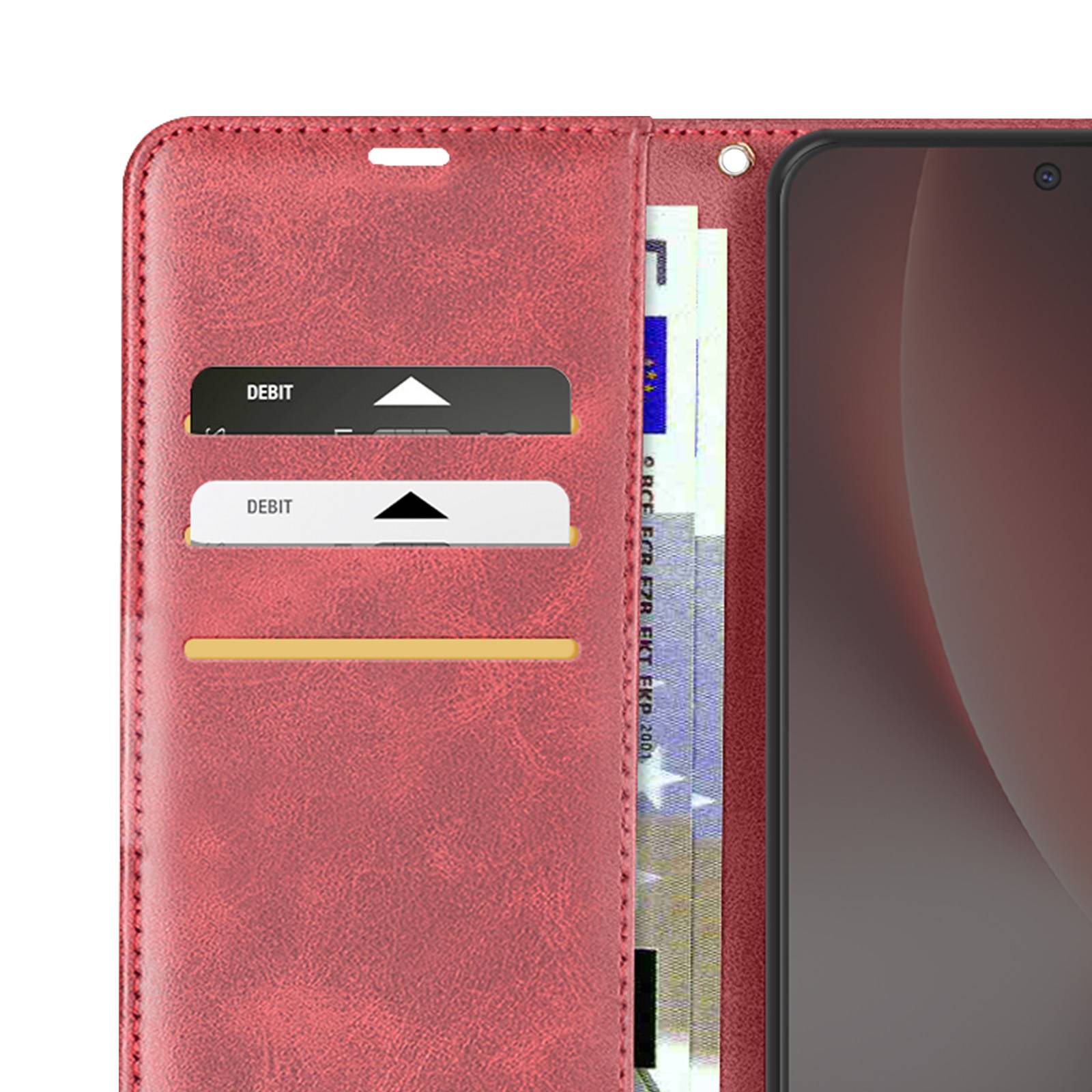 Étui Portefeuille pour Honor Magic 8 Lite Style Rétro avec Support-1