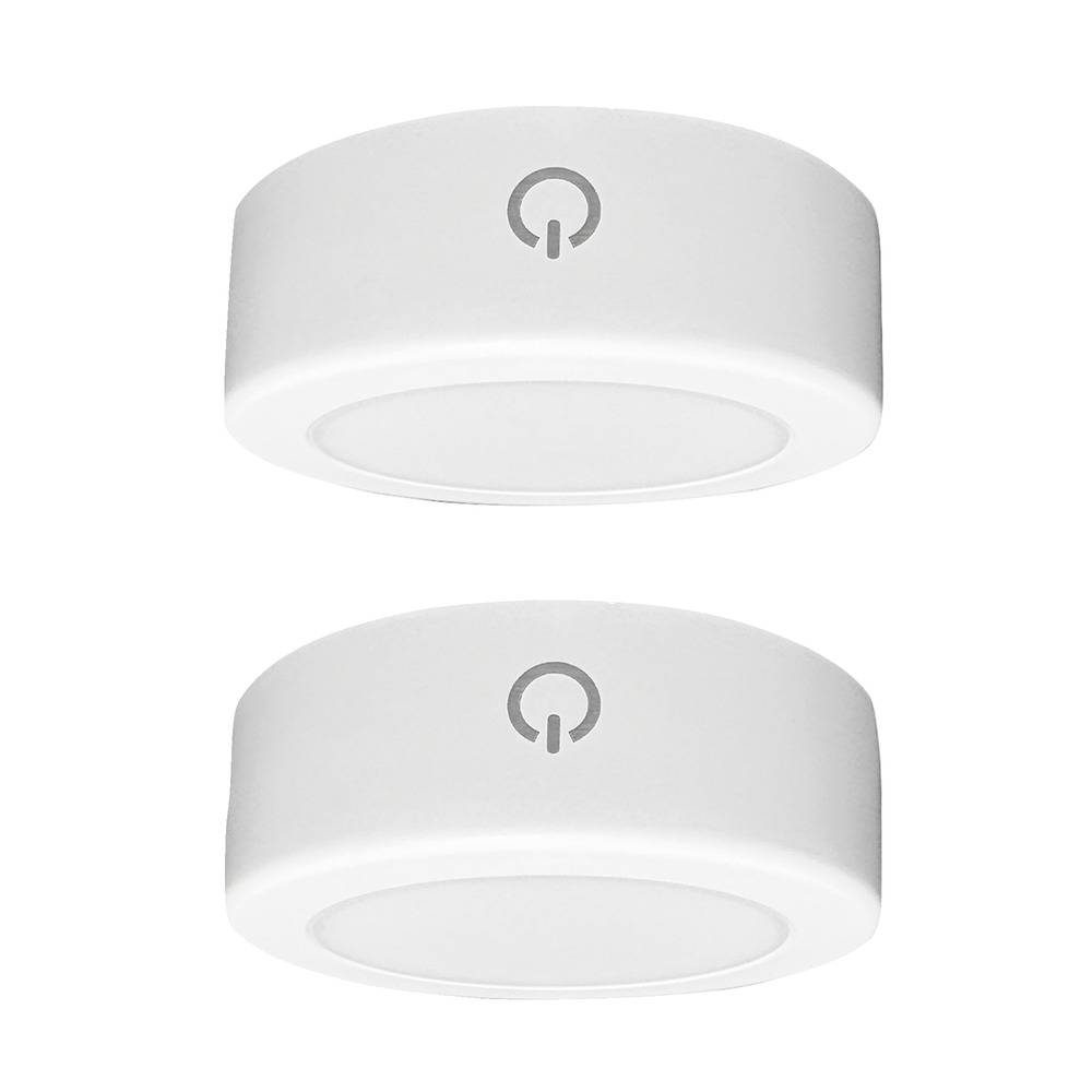 Lot 2 spots LED blanc 180 lm diam. 70mm hauteur 22 mm 3000k puissance 22W intensité variable rechargeable via USB-C-0