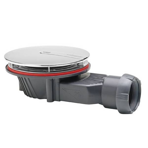 WIRQUIN Bonde de douche extraplate 90mm dôme ABS chromé SLIM+