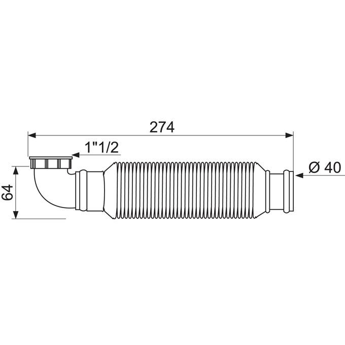 WIRQUIN Siphon de lavabo plat Senzo Ø32-1