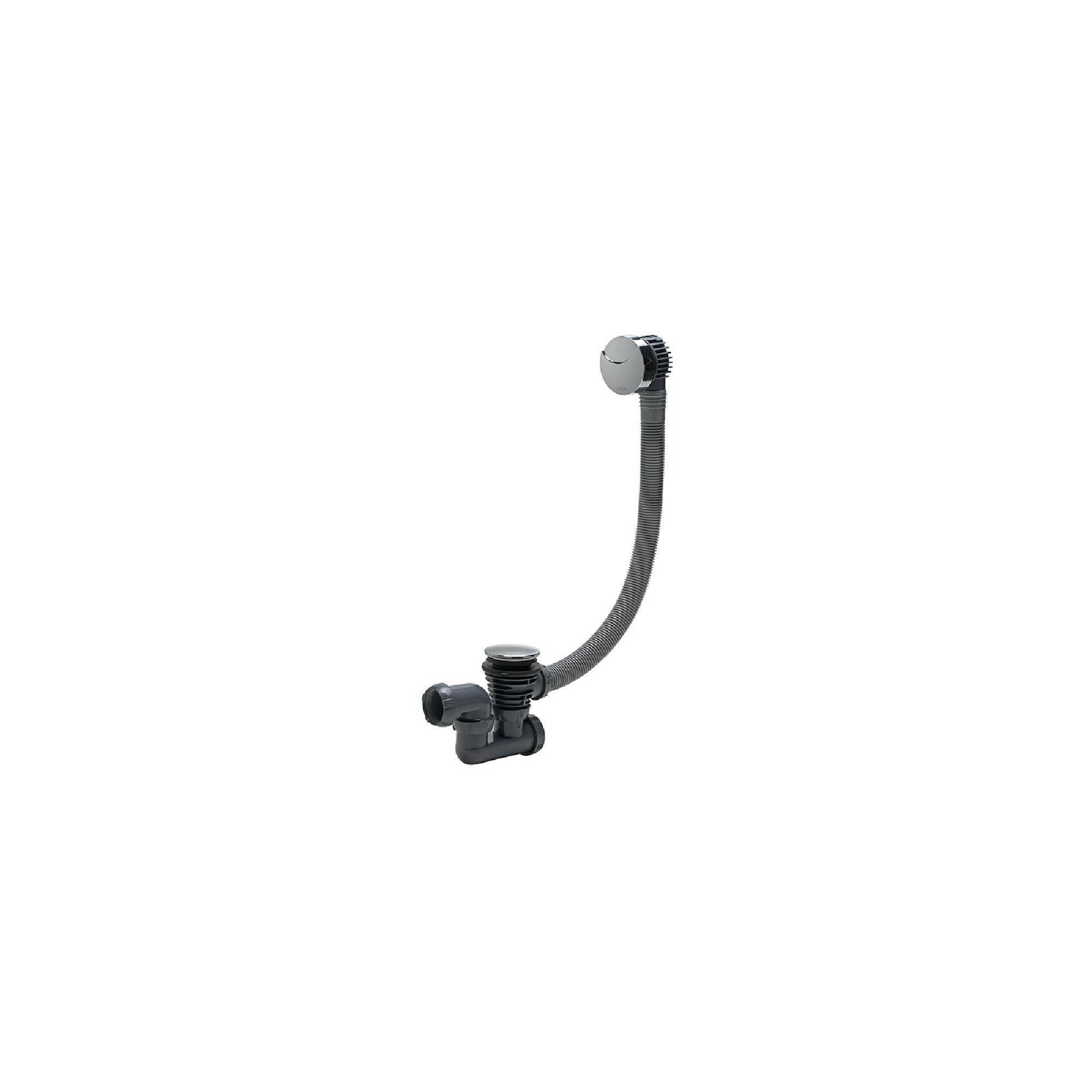 Wirquin Vidage baignoire à câble 700mm siphon orientable clapet ABS - chromé-0