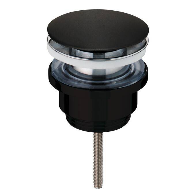 Wirquin Bonde Lavabo universelle laiton Quick-Clac noir mat-0
