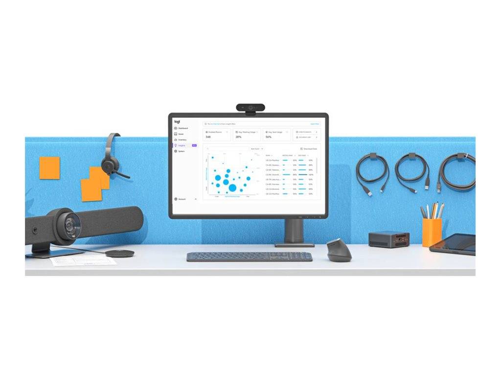 Bundle LOGITECH Tap Controller wired with Cat5e Kit+Rally Plus+AIS i5-1350P+Rally Mic Pod Hub+Video conferencing mountin-1