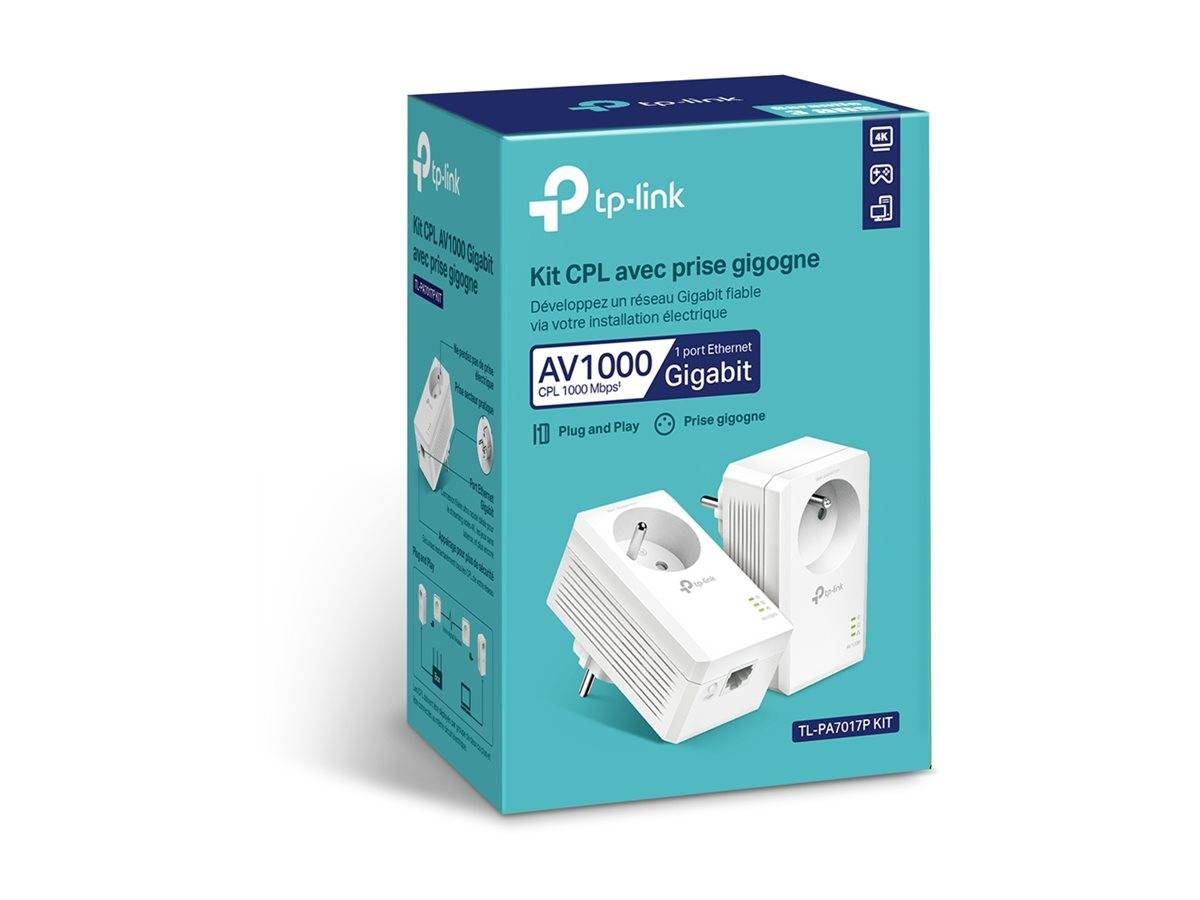 TP-LINK AV1000 Passthrough Powerline KIT Broadcom 1 Gigabit Port-2