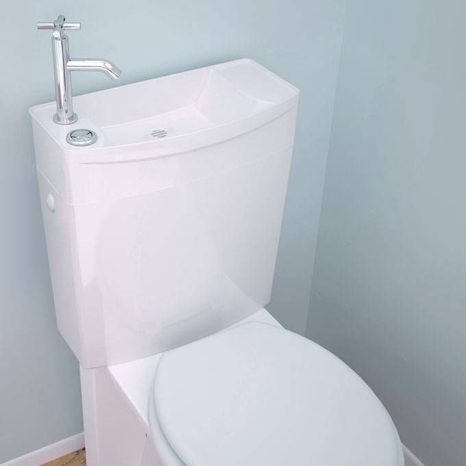 WIRQUIN Réservoir WC polyéthylène bas combiné Lave-Main+Robinet ISE'O-1