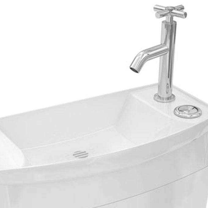 WIRQUIN Réservoir WC polyéthylène bas combiné Lave-Main+Robinet ISE'O-2