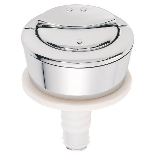 Bouton double poussoir chromé pour système à câble MW
