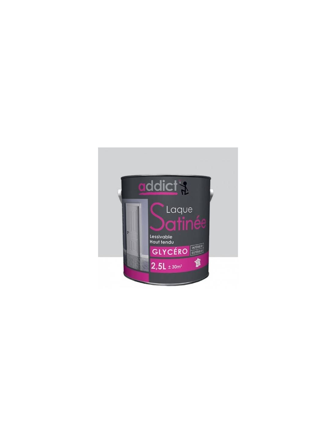 Peinture Laque Glycéro Satinée Gris Cendre 2,5 Litres - Addict-1