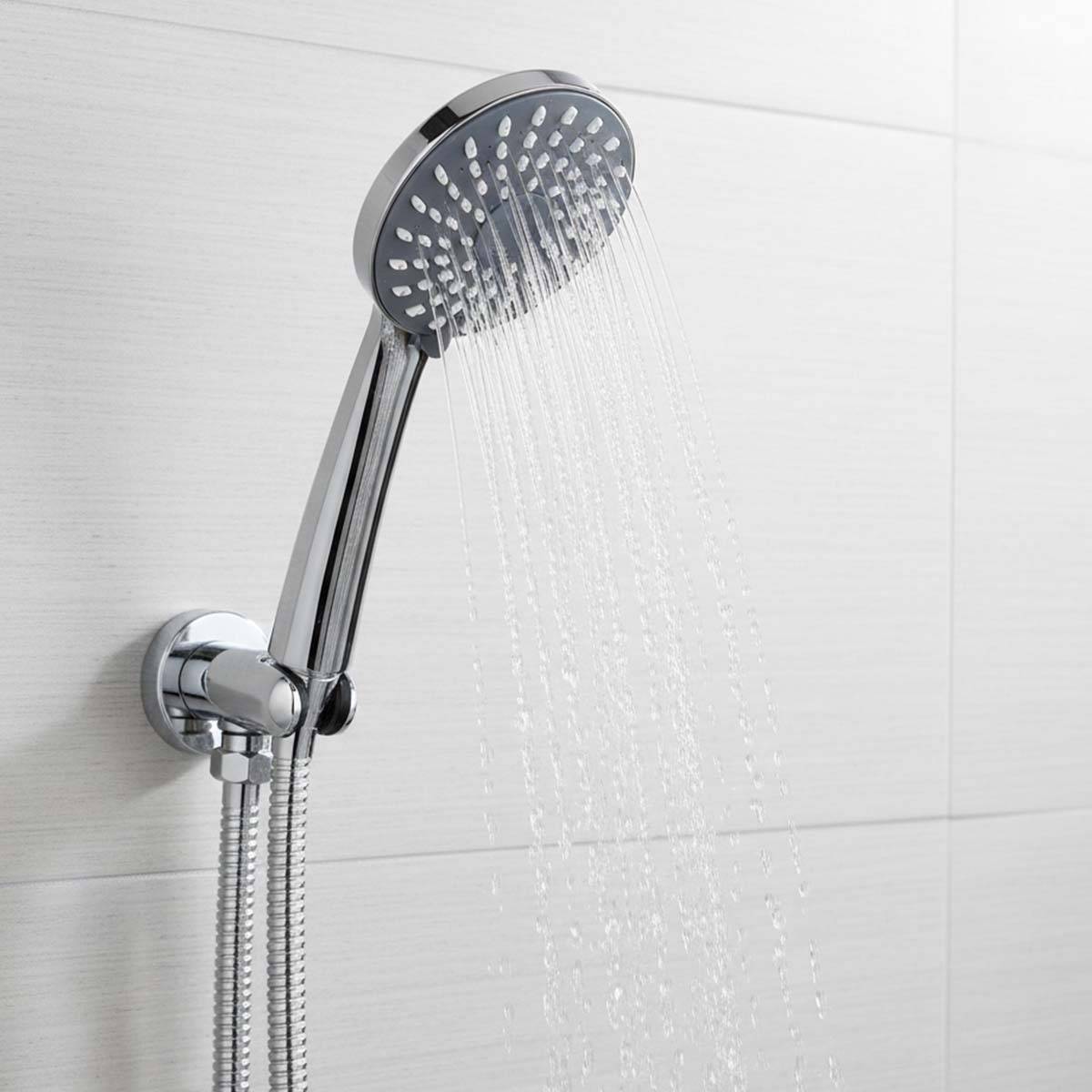 Set de Douche Multifonction avec Pommeau et Flexible 1.5m Inox-2