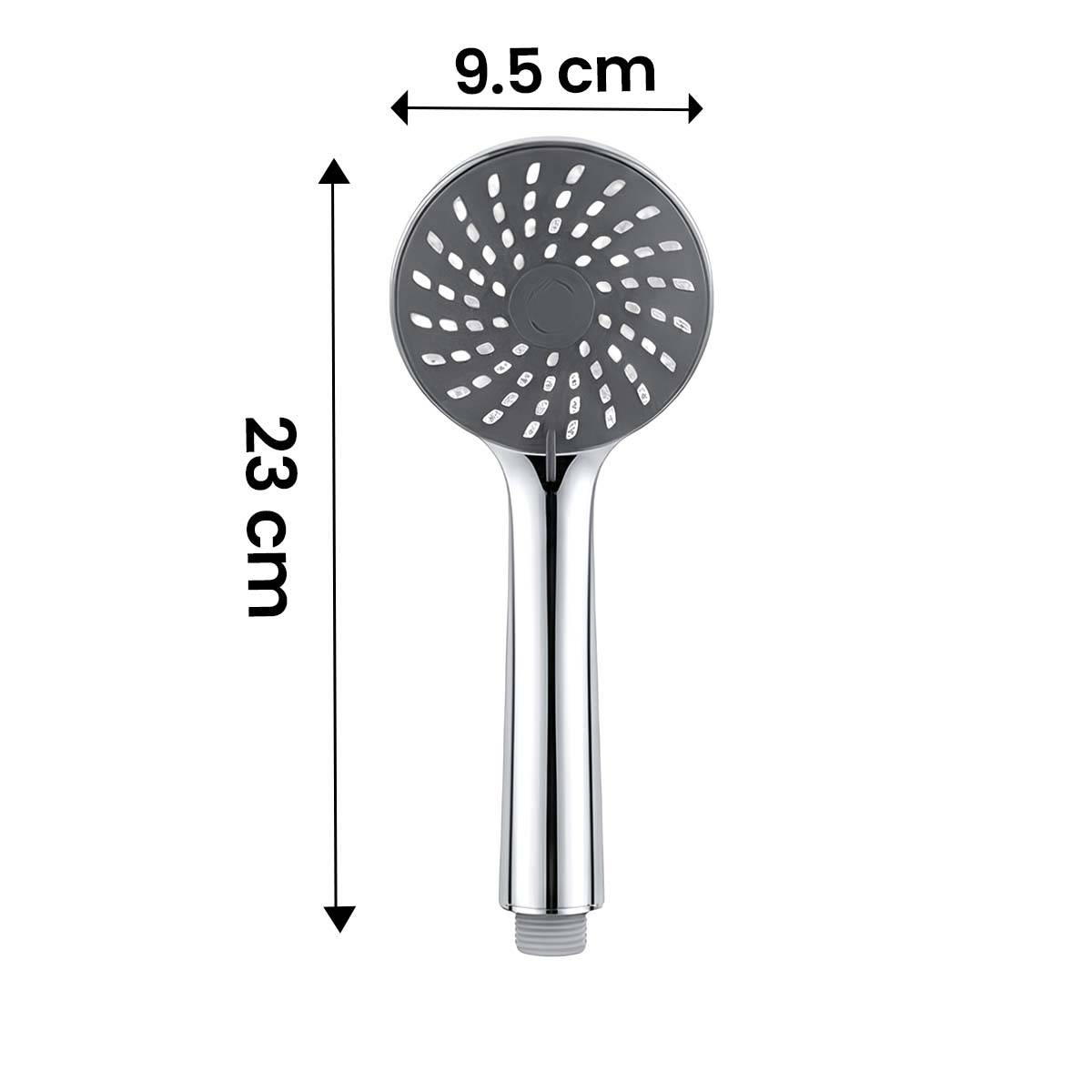 Set de Douche Multifonction avec Pommeau et Flexible 1.5m Inox-3