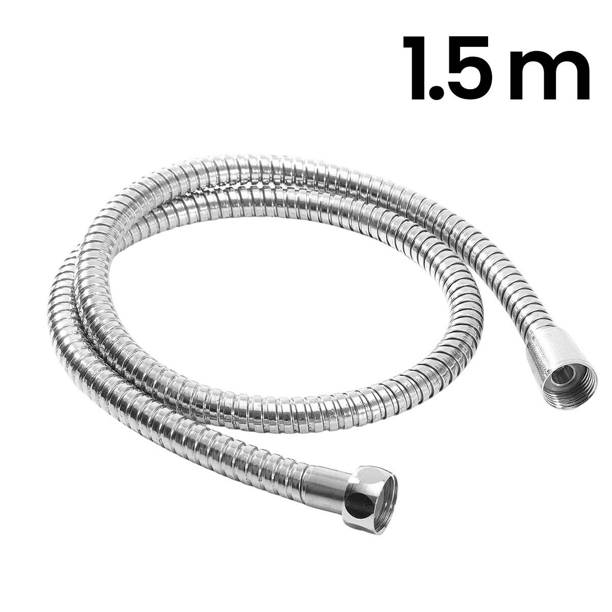 Set de Douche Multifonction avec Pommeau et Flexible 1.5m Inox-4