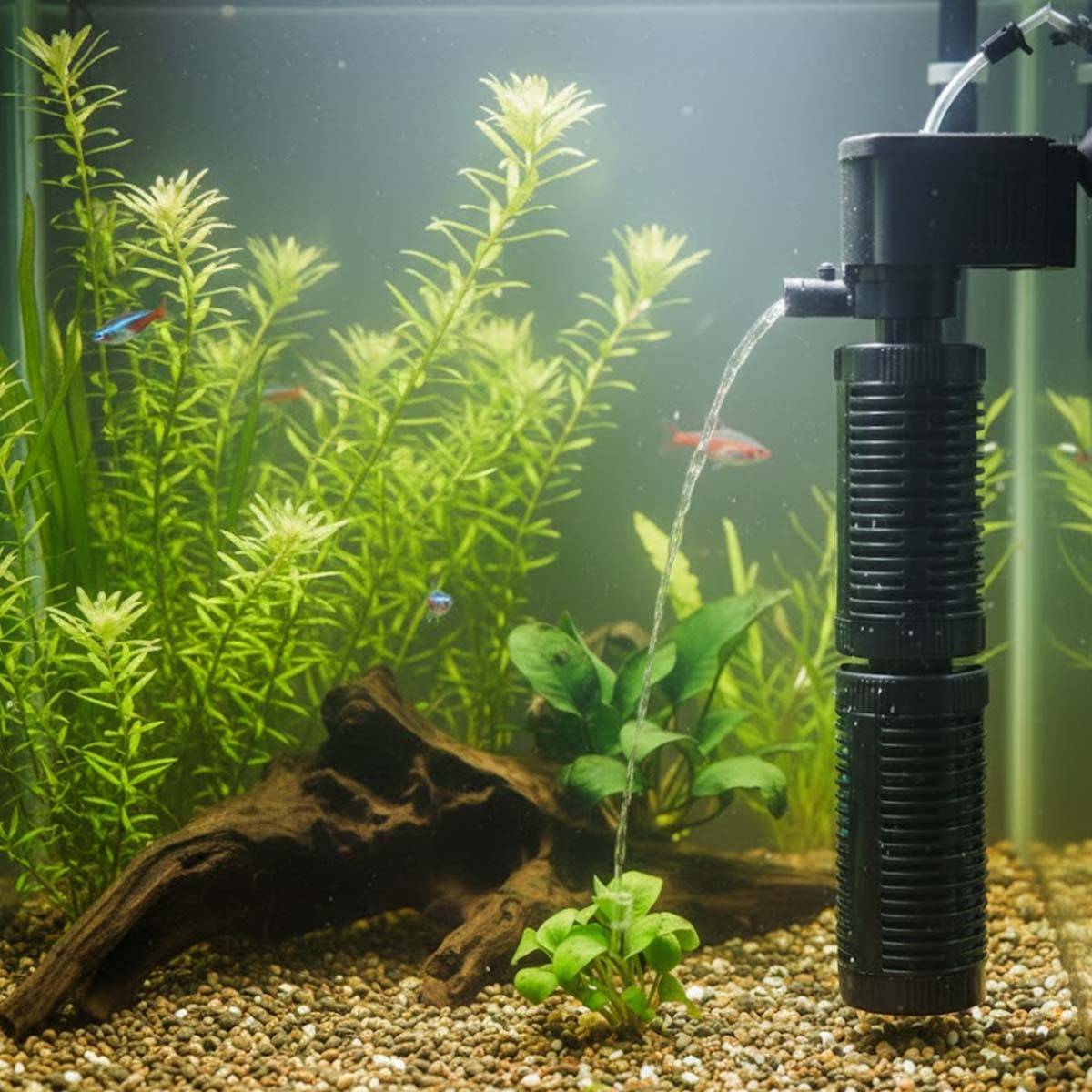 Pompe de Filtration Submersible 3-en-1 14W pour Aquarium Débit 1020L/h-2