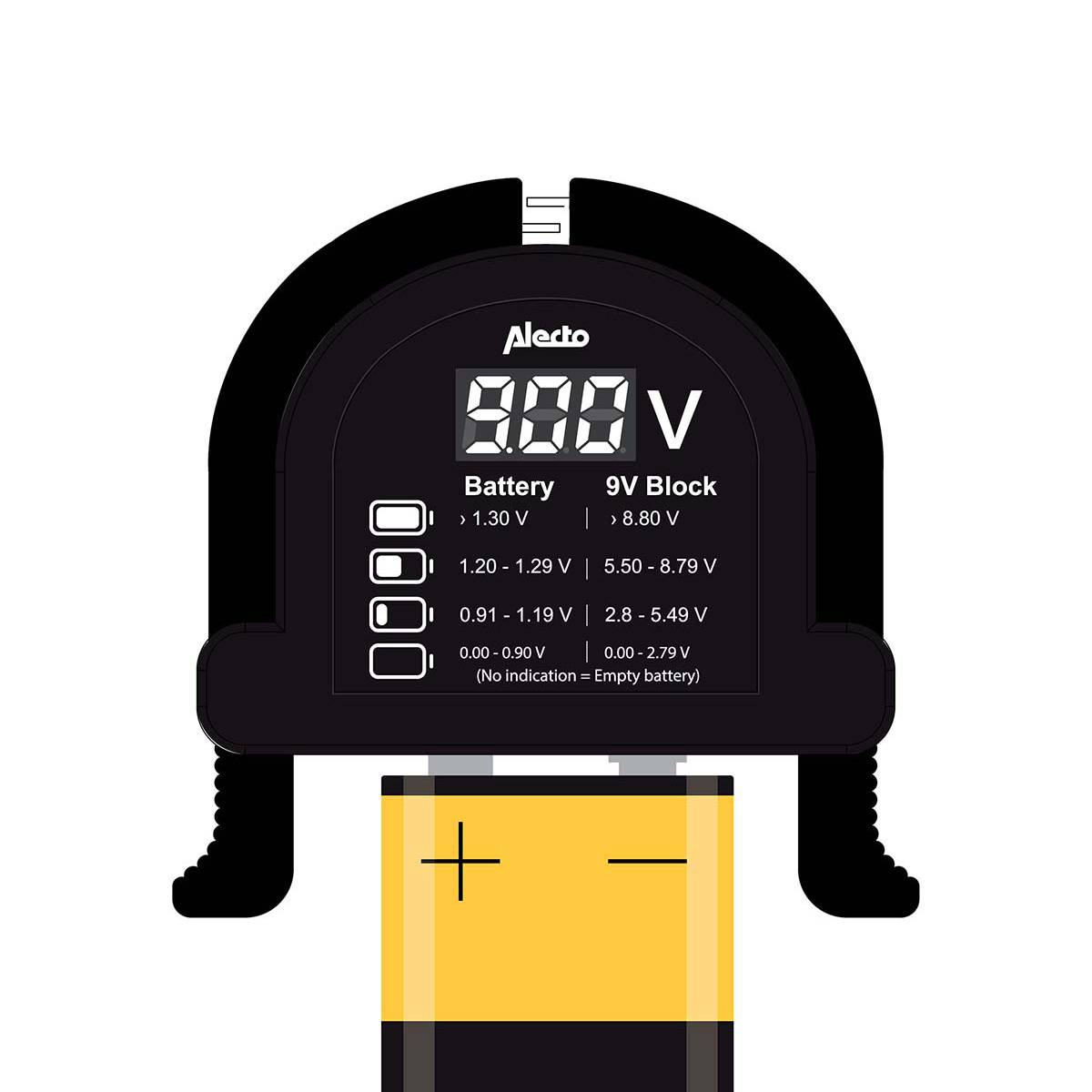 Testeur de Piles Numérique Universel pour AA / AAA / C / D / 9V / Piles Boutons-2