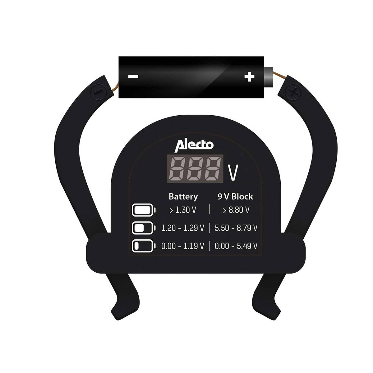 Testeur de Piles Numérique Universel pour AA / AAA / C / D / 9V / Piles Boutons-4