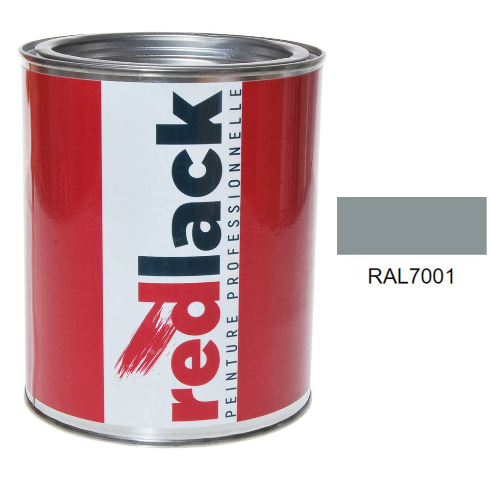 Peinture Multisupport - RAL 7001 - Gris argent - Satiné - 1L - Redlack - RAL7001-0