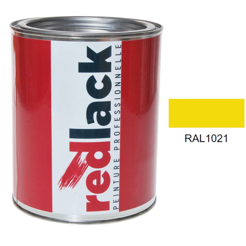 Peinture Multisupport - RAL 1021 - Jaune colza - Mat - 1L - Redlack - RAL1021-0