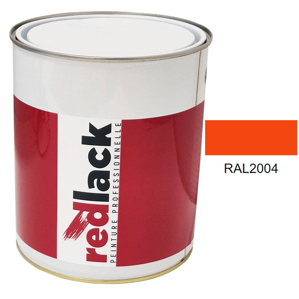 Peinture Multisupport - RAL 2004 - Orangé pur - Satiné - 3L - Redlack - RAL2004-0