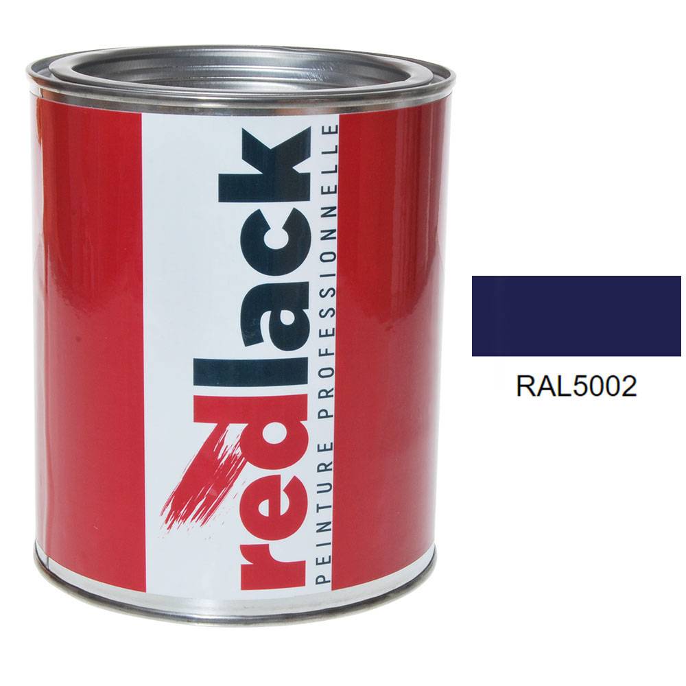 Peinture Multisupport - RAL 5002 - Bleu outremer - Brillant - 1L - Redlack - RAL5002-0