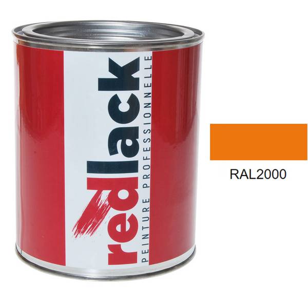 Peinture Multisupport - RAL 2000 - Orangé jaune - Brillant - 1L - Redlack - RAL2000