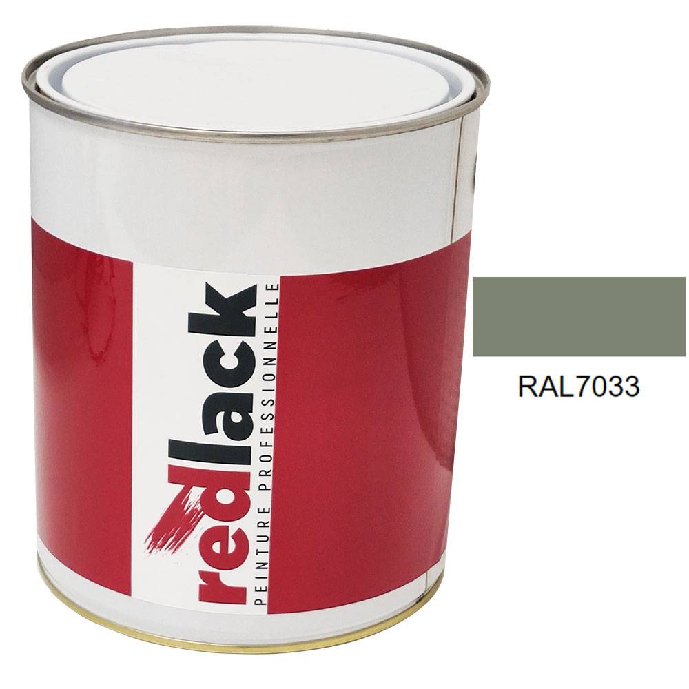 Peinture Multisupport - RAL 7033 - Gris ciment - Brillant - 3L - Redlack - RAL7033-0