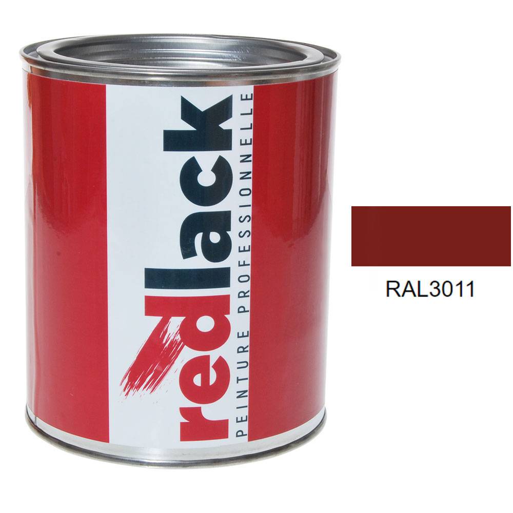 Peinture Multisupport - RAL 3011 - Rouge brun - Mat - 1L - Redlack - RAL3011-0