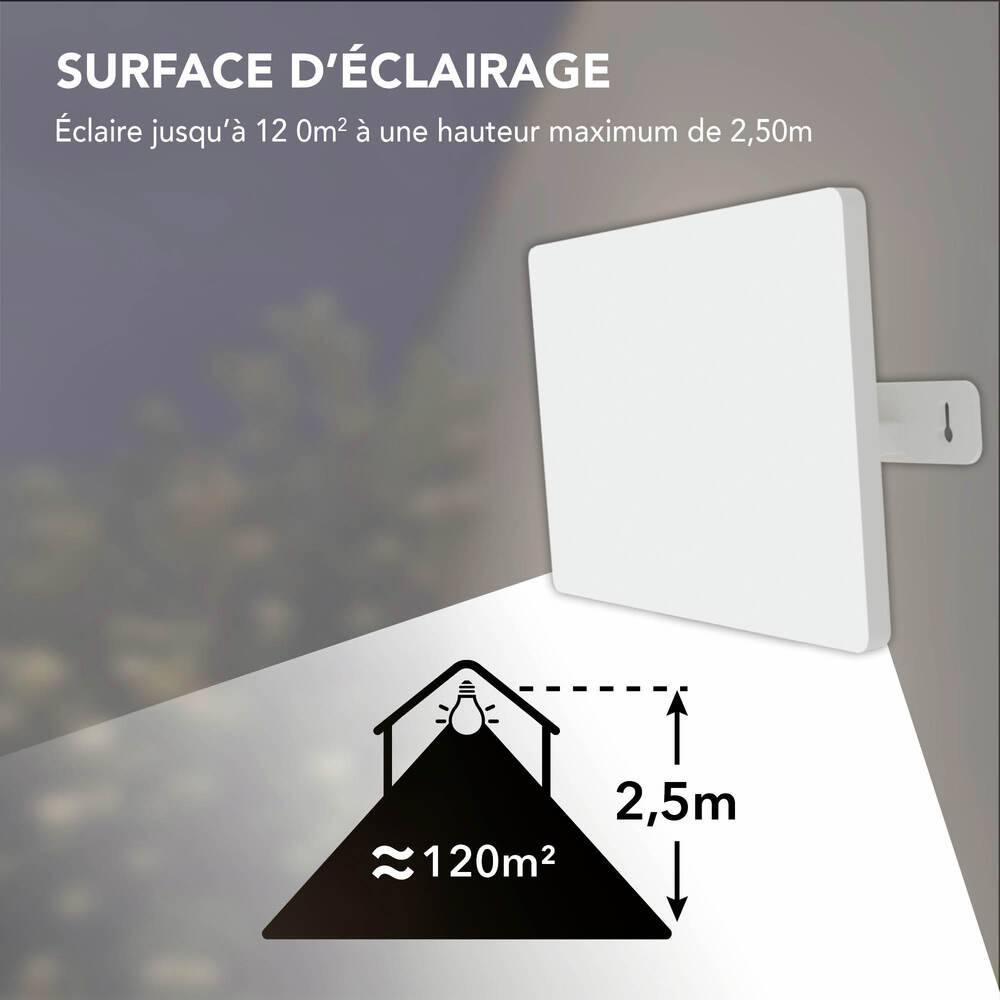 Projecteur LED écran Blanc 120W 12060lm IP65 lumière 4000K orientable 360 Gar. 5 ans-4