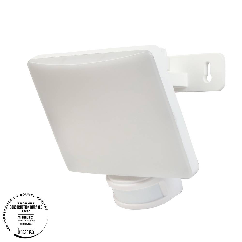 Projecteur LED écran Blanc 30W à détecteur de mouvement 3110lm IP65 lumière 4000K orientable 360 Gar. 5 ans-0