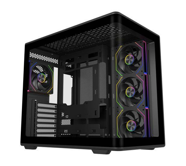 Cooler Master Elite 600, Tower, PC, Noir, Transparent, ATX, micro ATX, Mini-DTX, Mini-ITX, SPCC, Acier, Verre trempé, 16-1