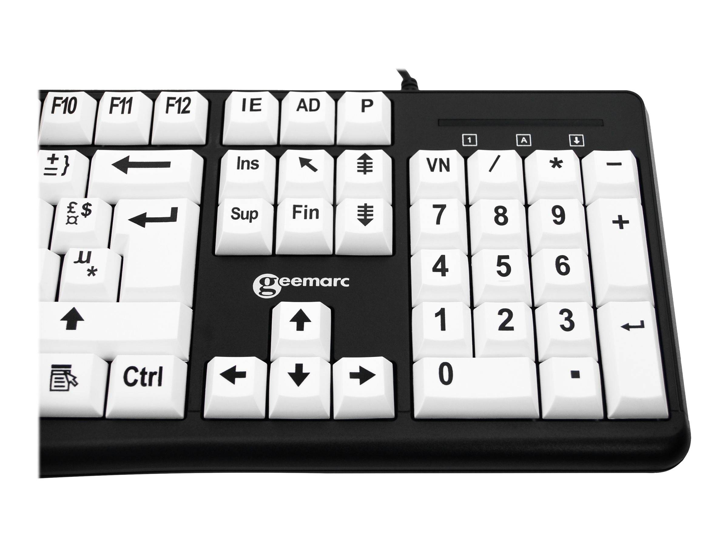 Clavier Filaire USB-A pour PC Disposition QWERTZ à Grands Caractères-2