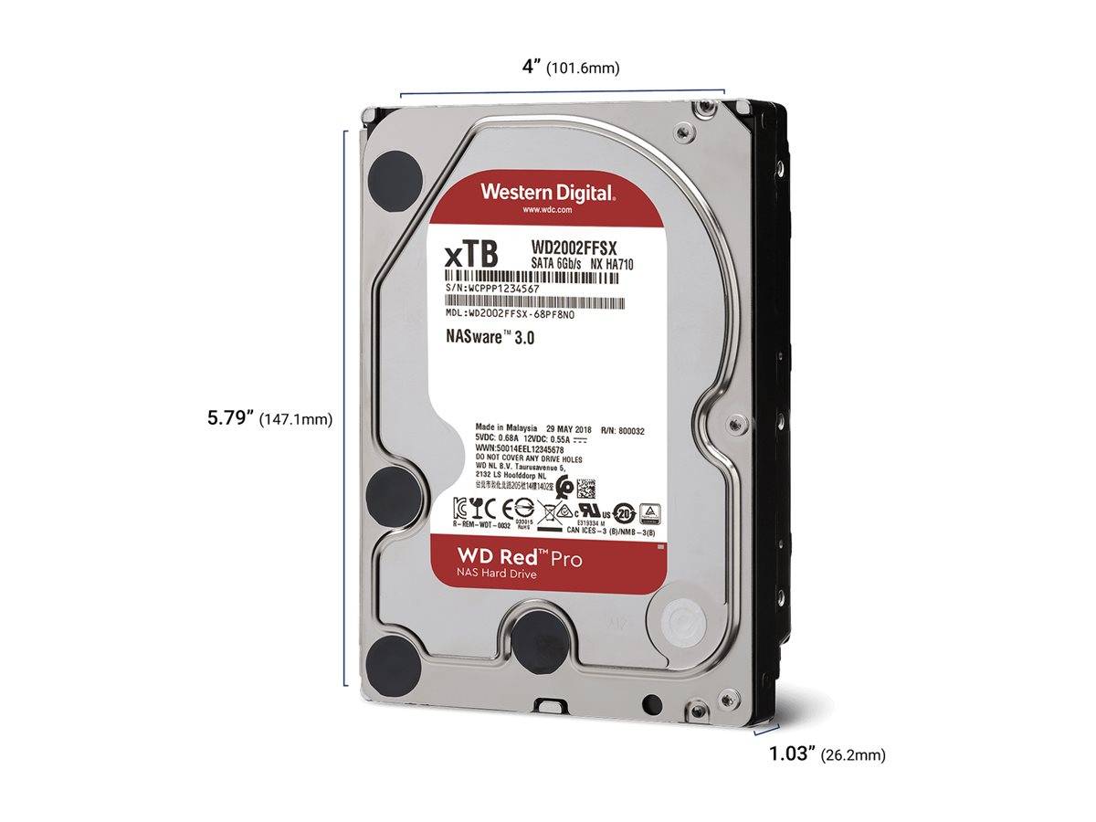 WD Red Pro 20To 3.5p 6Gb/s SATA NAS HDD-2