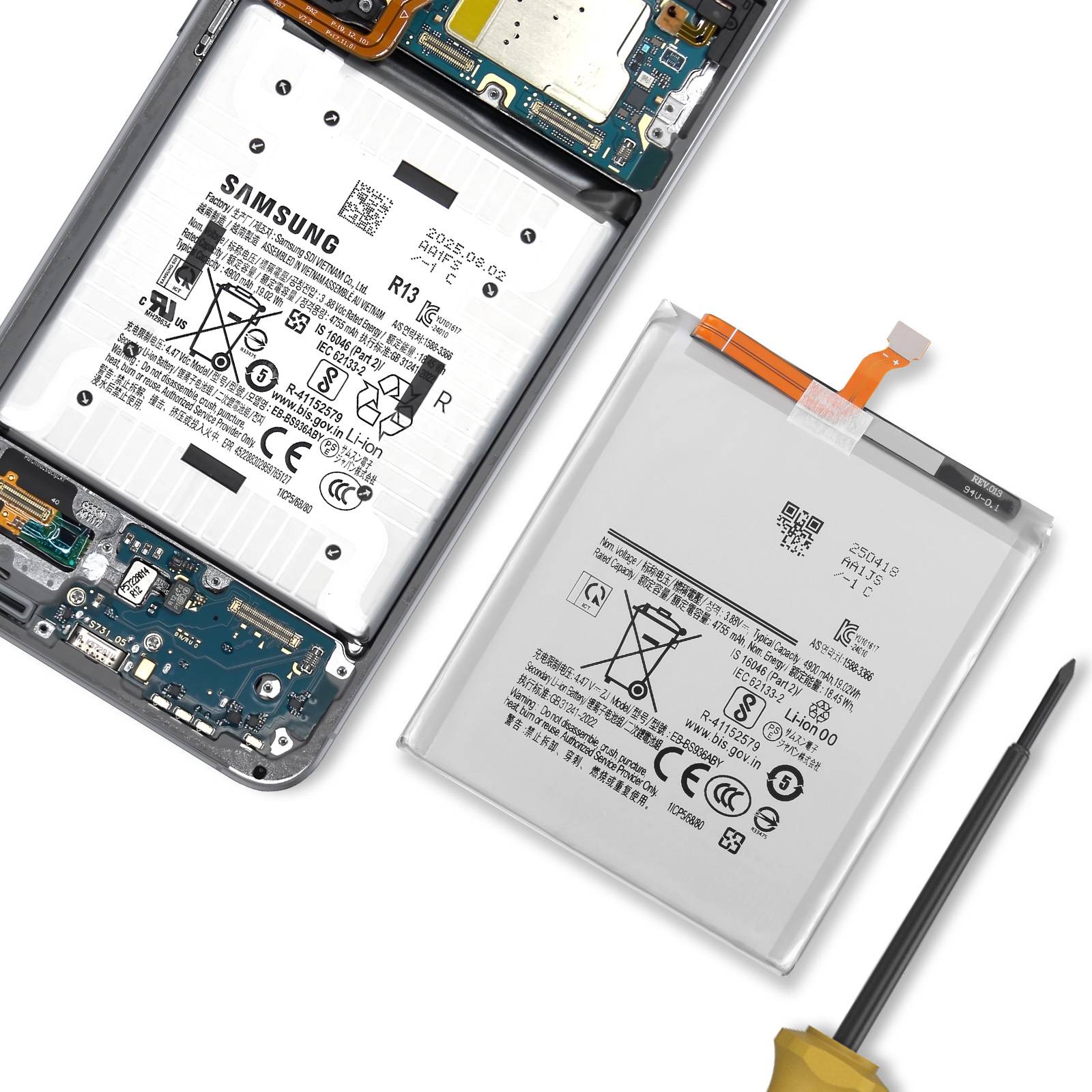 Batterie Li-ion 4900mAh pour Galaxy S25 FE Compatible EB-BS936ABE-2