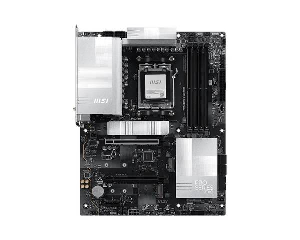 MSI PRO X870E-S EVO WIFI, AMD, Emplacement AM5, AMD Ryzen 7000 Series, AMD Ryzen 8000 Series, AMD Ryzen 9000 Series, Emp