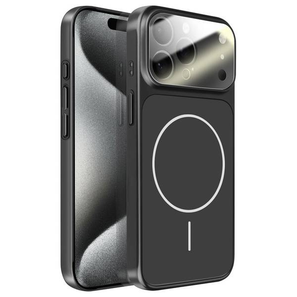 Coque MagSafe pour iPhone 15 Pro Max Rigide avec Verre Protection Caméra