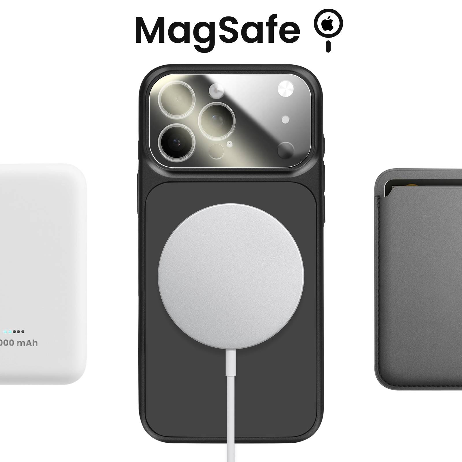 Coque MagSafe pour iPhone 15 Pro Max Rigide avec Verre Protection Caméra-3