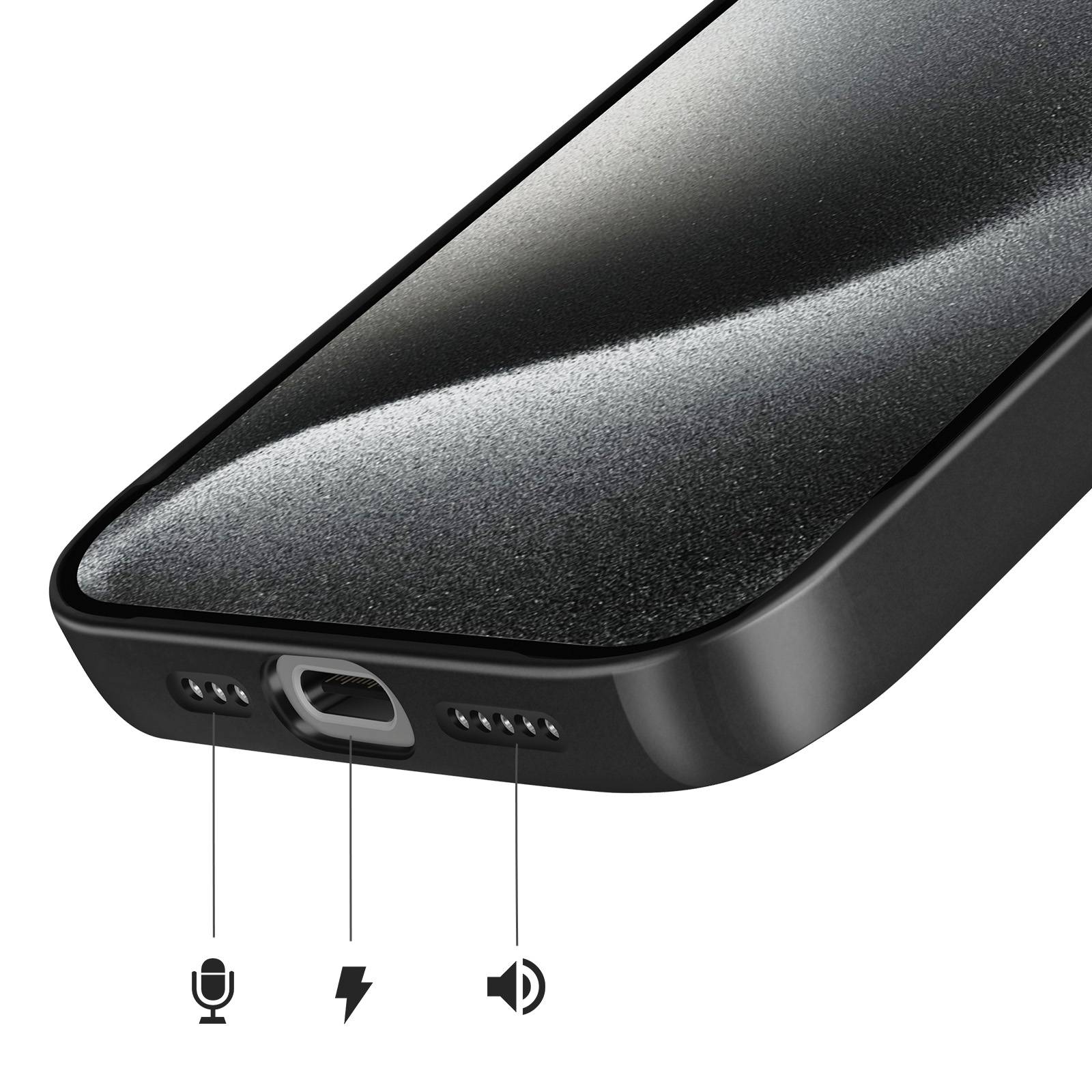 Coque MagSafe pour iPhone 15 Pro Max Rigide avec Verre Protection Caméra-4