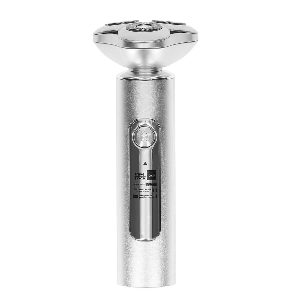 Rasoir Électrique Sans Fil à 3 Lames avec Écran LED et Fonction Travel Lock-1