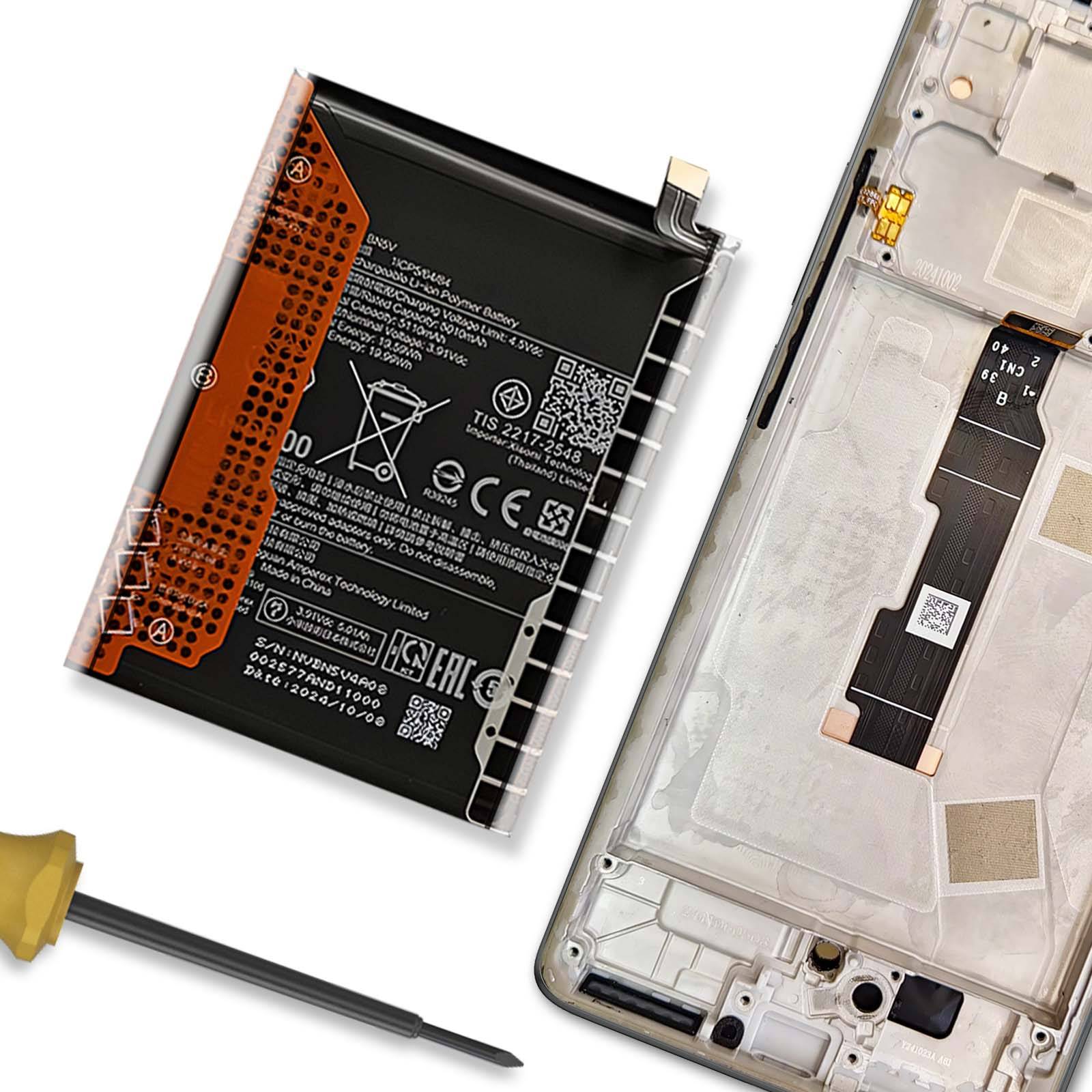 Batterie Interne pour Redmi Note 14 Pro 5G / Poco X7 5G BN5V 5110 mAh-2