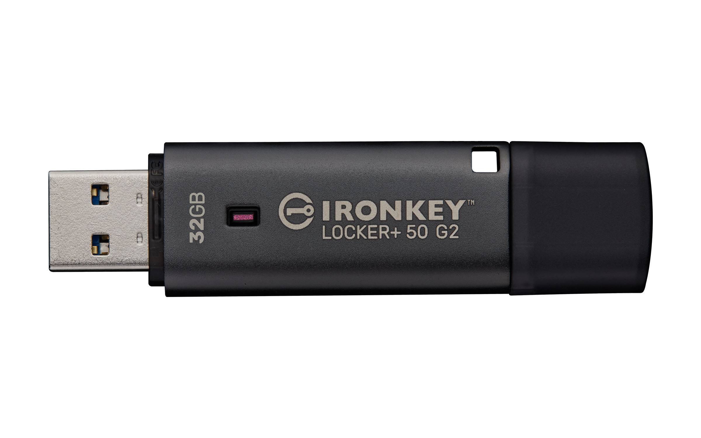 KINGSTON 32Go IronKey Locker Plus 50 G2 FIPS 197 AES-256-1