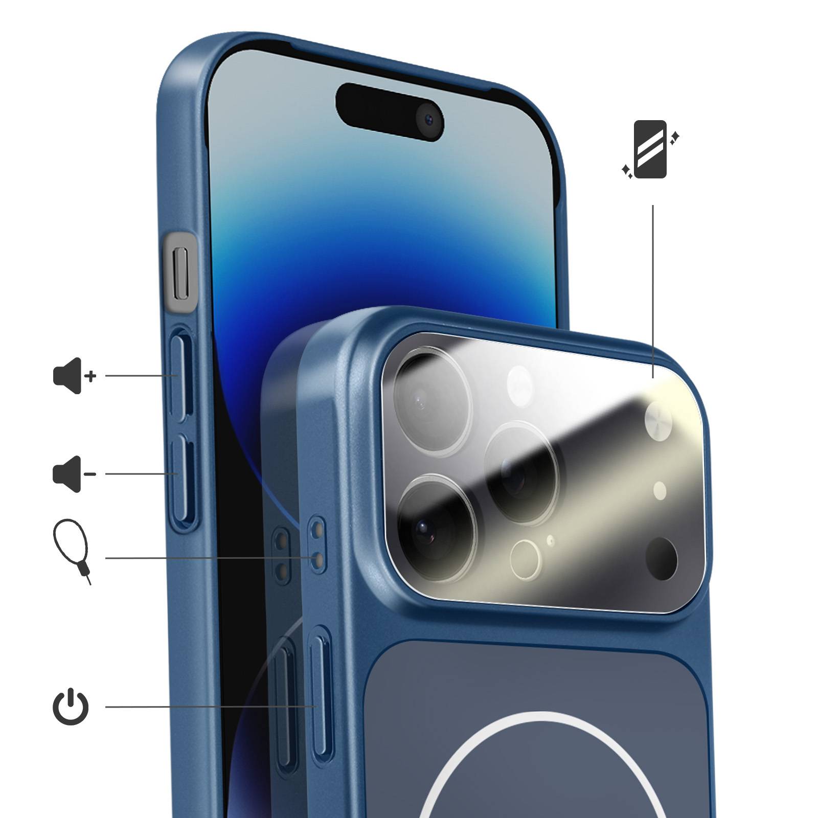 Coque pour iPhone 14 Pro Max Compatible MagSafe Finition AG Glass Mate-2