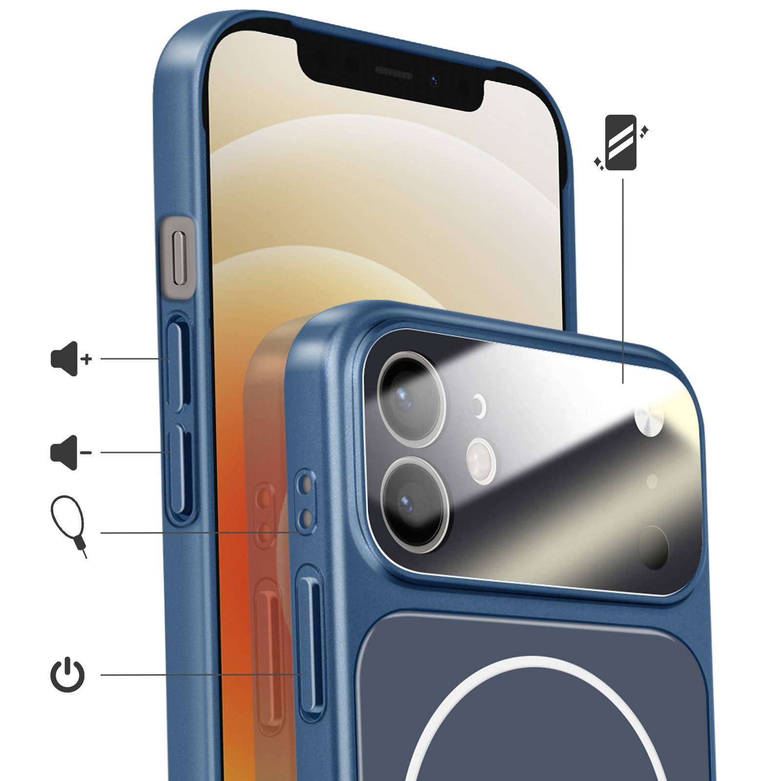 Coque pour iPhone 12 Compatible MagSafe Finition AG Glass Mate-2