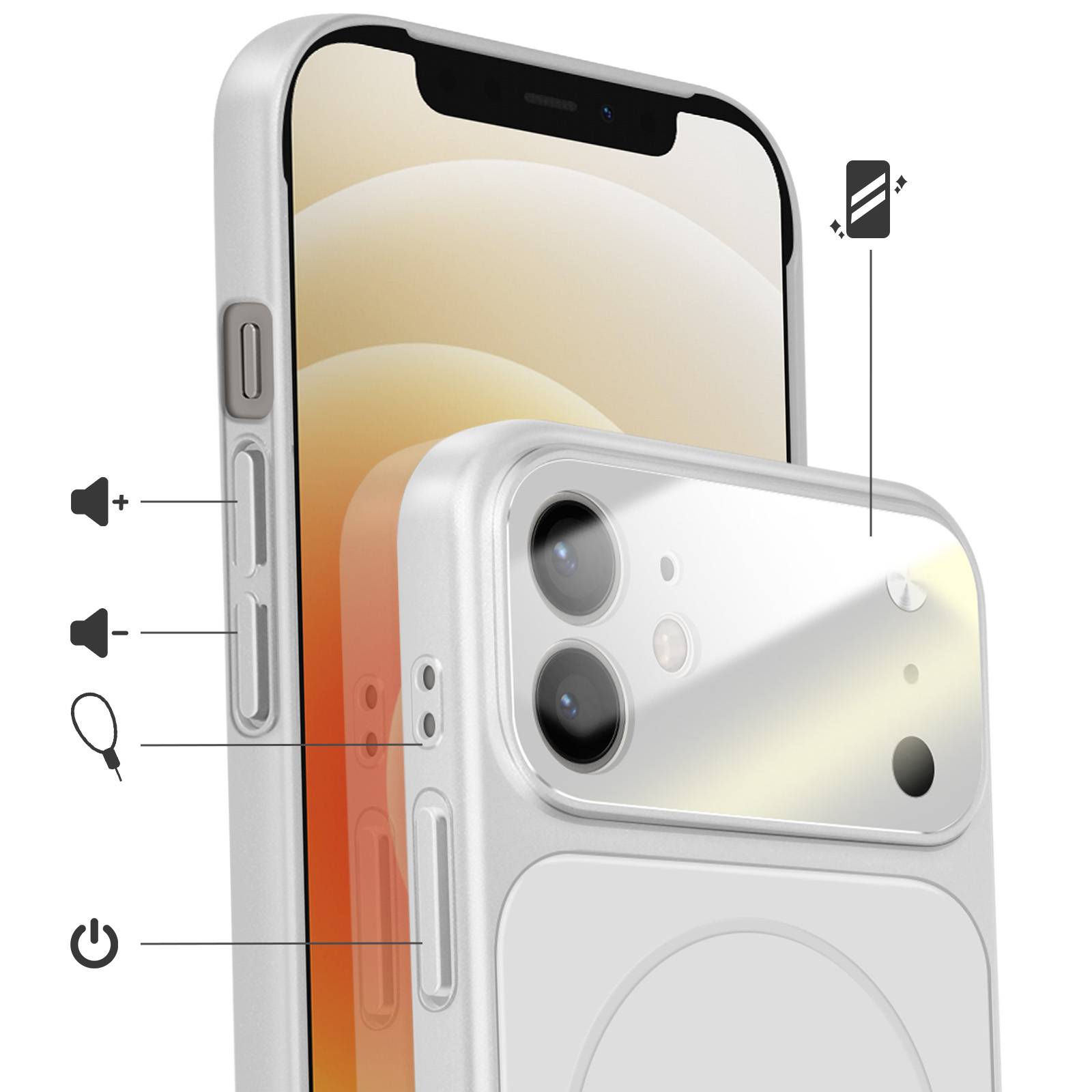 Coque pour iPhone 12 Compatible MagSafe Finition AG Glass Mate-2