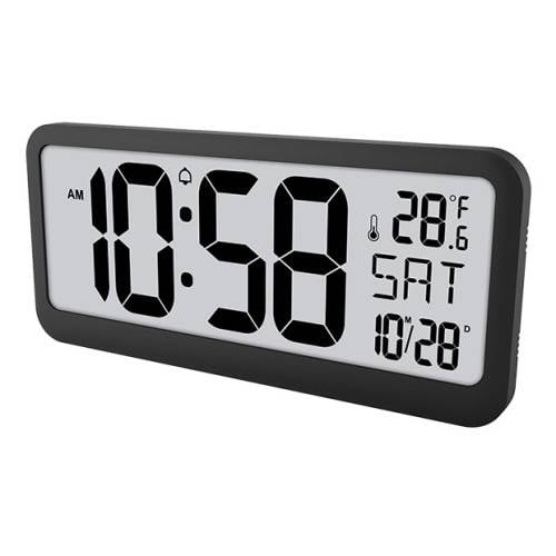 Horloge numérique géante avec température et date-0