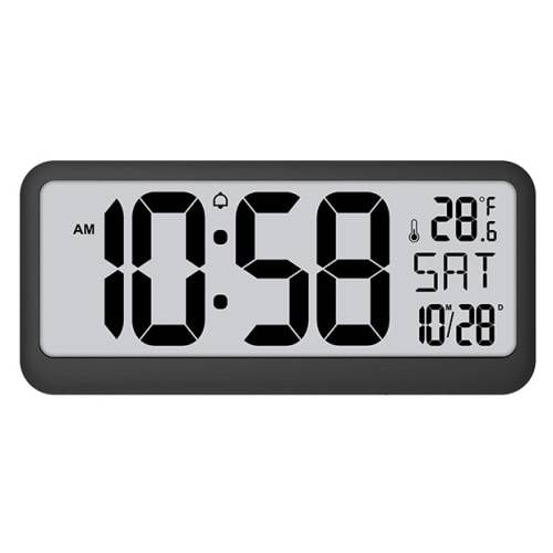Horloge numérique géante avec température et date-1