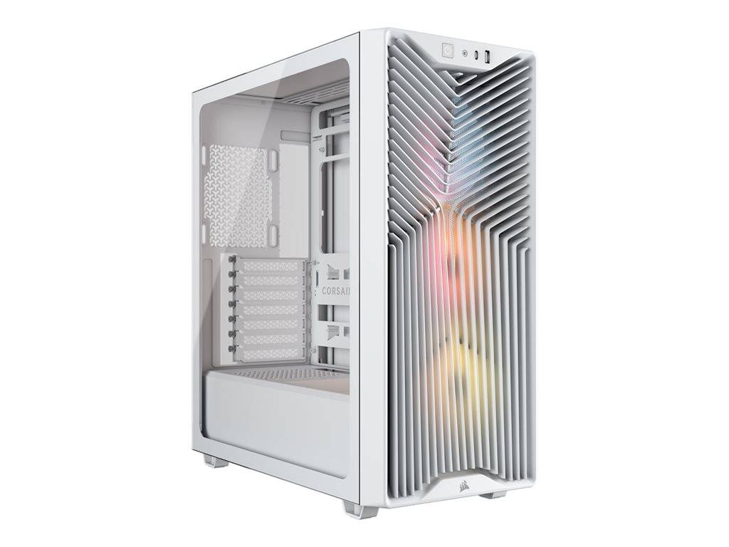 Corsair Midi Tower 3200D RS ARGB PC Case, Midi Tower, PC, Blanc, ATX, Mini-ATX, micro ATX, Acier, Verre trempé, Vert, Ro-0