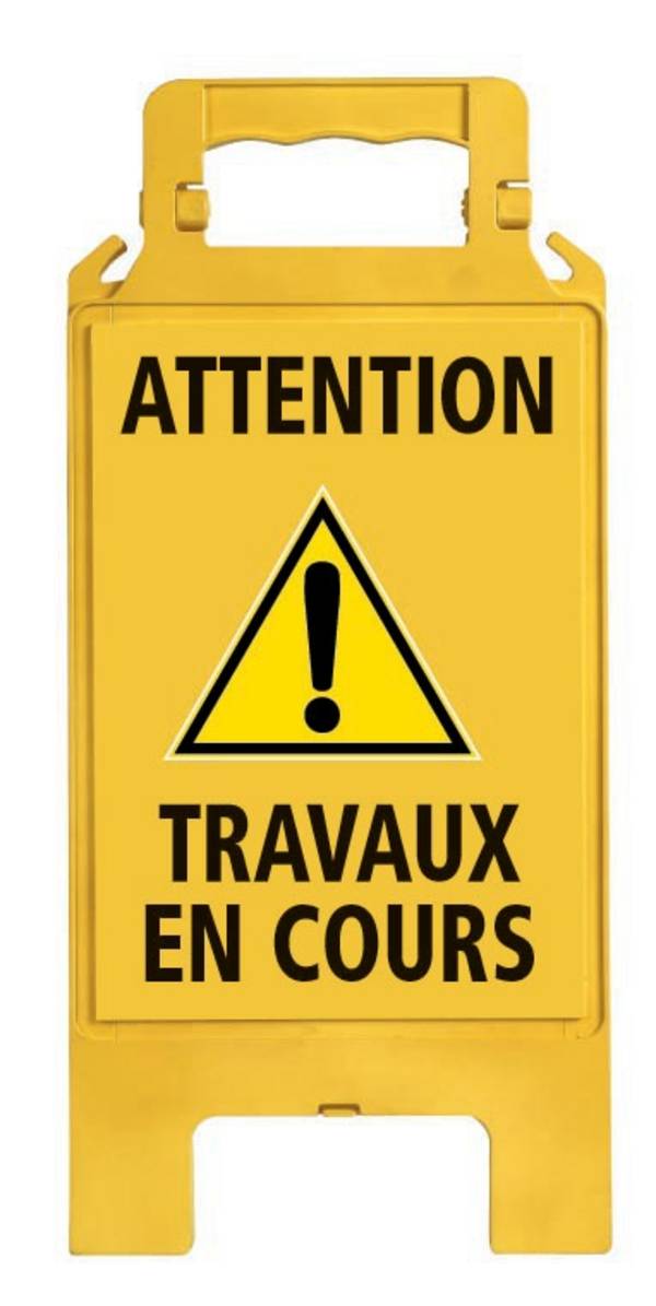 Chevalet de signalisation ''Travaux en cours'' 600x275mm - NOVAP - 4291017