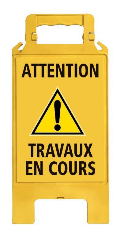 Chevalet de signalisation ''Travaux en cours'' 600x275mm - NOVAP - 4291017-0