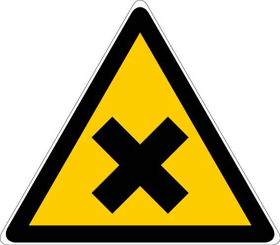 Panneau d'avertissements 100mm danger matières nocives ou irritantes - NOVAP - 4180243-0