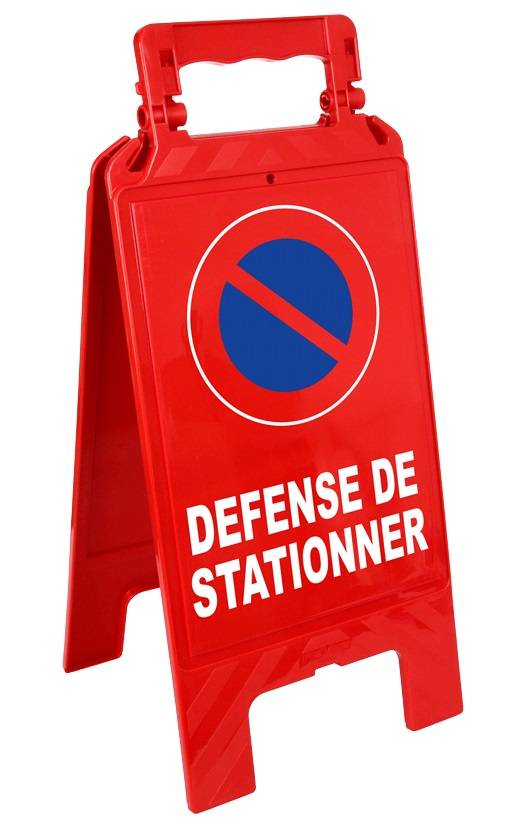 Chevalet d'interdiction rectangulaire ''Défense de stationner'' 600x275mm - NOVAP - 4291109-0